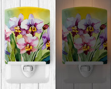 Load image into Gallery viewer, Orchids in Watercolor Ceramic Night Light