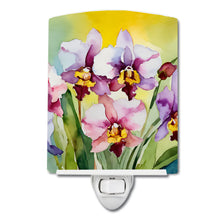 Load image into Gallery viewer, Orchids in Watercolor Ceramic Night Light