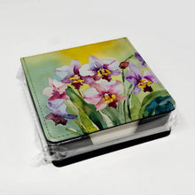 Load image into Gallery viewer, Orchids in Watercolor PU Leather Note Paper Holder