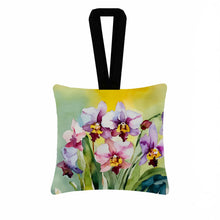 Load image into Gallery viewer, Orchids in Watercolor Hanging Square Fabric Ornament 3.5 × 3.5