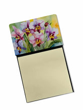 Load image into Gallery viewer, Orchids in Watercolor Sticky Note Holder- Refiilable Desk Accessory Note Pad