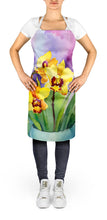 Load image into Gallery viewer, Orchids in Watercolor Apron – Artist-Designed Kitchen, BBQ &amp; Craft Apron