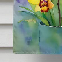 Load image into Gallery viewer, Orchids in Watercolor House Flag