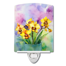 Load image into Gallery viewer, Orchids in Watercolor Ceramic Night Light