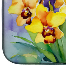 Load image into Gallery viewer, Orchids in Watercolor Dish Drying Mat
