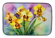 Load image into Gallery viewer, Orchids in Watercolor Dish Drying Mat