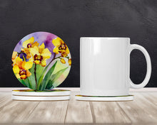Load image into Gallery viewer, Orchids in Watercolor Large Sandstone Coasters Pack of 4