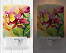 Load image into Gallery viewer, Orchids in Watercolor Ceramic Night Light