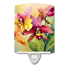 Load image into Gallery viewer, Orchids in Watercolor Ceramic Night Light