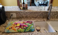 Load image into Gallery viewer, Orchids in Watercolor Dish Drying Mat