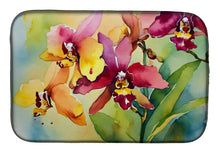 Load image into Gallery viewer, Orchids in Watercolor Dish Drying Mat