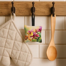 Load image into Gallery viewer, Orchids in Watercolor Hanging Square Fabric Ornament 3.5 × 3.5