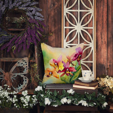 Load image into Gallery viewer, Orchids in Watercolor Throw Pillow