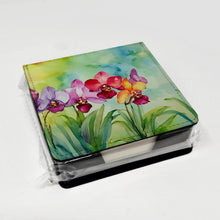 Load image into Gallery viewer, Orchids in Watercolor PU Leather Note Paper Holder