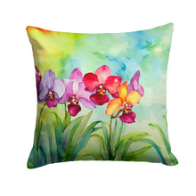 Load image into Gallery viewer, Orchids in Watercolor Throw Pillow