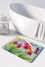 Load image into Gallery viewer, Orchids in Watercolor Memory Foam Kitchen Mat