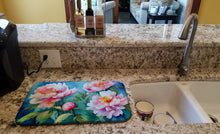 Load image into Gallery viewer, Peonies in Watercolor Dish Drying Mat