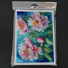 Load image into Gallery viewer, Peonies in Watercolor Greeting Cards -  Blank Note Cards – 8-Pack of Artist-Designed Cards with Envelopes