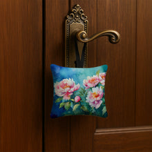Load image into Gallery viewer, Peonies in Watercolor Hanging Square Fabric Ornament 3.5 × 3.5