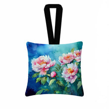 Load image into Gallery viewer, Peonies in Watercolor Hanging Square Fabric Ornament 3.5 × 3.5