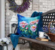 Load image into Gallery viewer, Peonies in Watercolor Throw Pillow