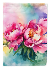 Load image into Gallery viewer, Peonies in Watercolor House Flag