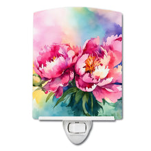 Load image into Gallery viewer, Peonies in Watercolor Ceramic Night Light