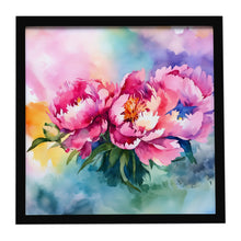 Load image into Gallery viewer, Peonies in Watercolor Framed Metal Print
