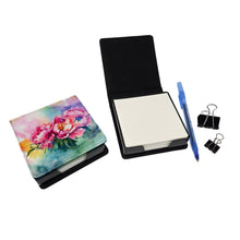 Load image into Gallery viewer, Peonies in Watercolor PU Leather Note Paper Holder