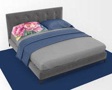 Load image into Gallery viewer, Peonies in Watercolor Fabric Standard Pillowcase – Artistic Decorative Front, White Back