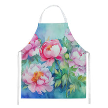 Load image into Gallery viewer, Peonies in Watercolor Apron – Artist-Designed Kitchen, BBQ &amp; Craft Apron
