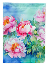 Load image into Gallery viewer, Peonies in Watercolor House Flag