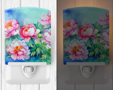 Load image into Gallery viewer, Peonies in Watercolor Ceramic Night Light