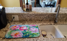 Load image into Gallery viewer, Peonies in Watercolor Dish Drying Mat