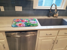 Load image into Gallery viewer, Peonies in Watercolor Dish Drying Mat