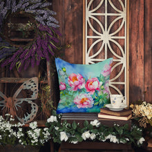 Load image into Gallery viewer, Peonies in Watercolor Throw Pillow