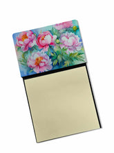 Load image into Gallery viewer, Peonies in Watercolor Sticky Note Holder- Refiilable Desk Accessory Note Pad