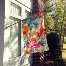 Load image into Gallery viewer, Peonies in Watercolor House Flag