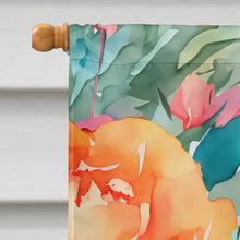 Load image into Gallery viewer, Peonies in Watercolor House Flag