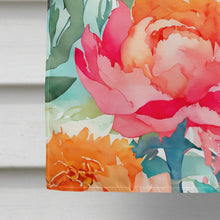 Load image into Gallery viewer, Peonies in Watercolor House Flag