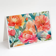 Load image into Gallery viewer, Peonies in Watercolor Greeting Cards -  Blank Note Cards – 8-Pack of Artist-Designed Cards with Envelopes
