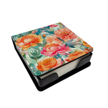 Load image into Gallery viewer, Peonies in Watercolor PU Leather Note Paper Holder