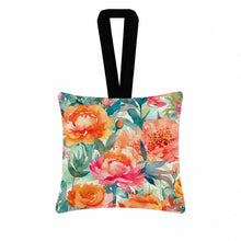 Load image into Gallery viewer, Peonies in Watercolor Hanging Square Fabric Ornament 3.5 × 3.5