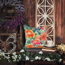 Load image into Gallery viewer, Peonies in Watercolor Throw Pillow