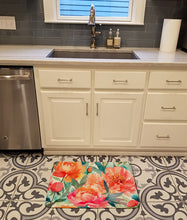 Load image into Gallery viewer, Peonies in Watercolor Memory Foam Kitchen Mat