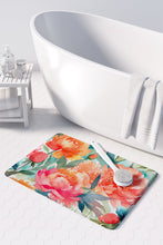 Load image into Gallery viewer, Peonies in Watercolor Memory Foam Kitchen Mat