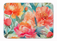 Load image into Gallery viewer, Peonies in Watercolor Memory Foam Kitchen Mat