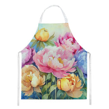 Load image into Gallery viewer, Peonies in Watercolor Apron – Artist-Designed Kitchen, BBQ &amp; Craft Apron