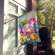 Load image into Gallery viewer, Peonies in Watercolor House Flag