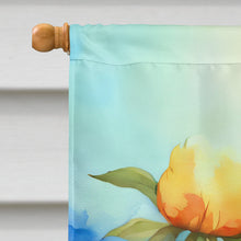 Load image into Gallery viewer, Peonies in Watercolor House Flag